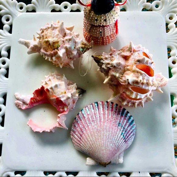 NEW! Pink Seashell Christmas Tree ORNAMENTS - Picture 6 of 8